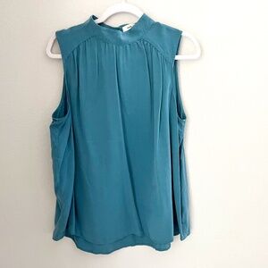 Anthropologie Cloth & Stone Sleeveless Shirt - Aqua Blue - Size XL